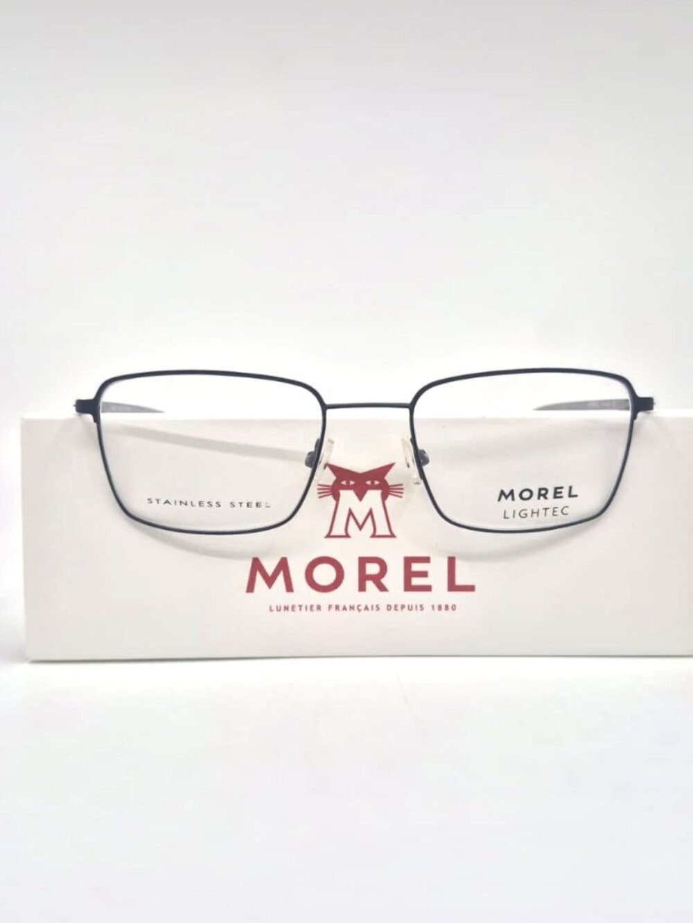 MOREL Lightec 30247L GN09 54mm Matte Black Silver New Eyeglasses Made in France